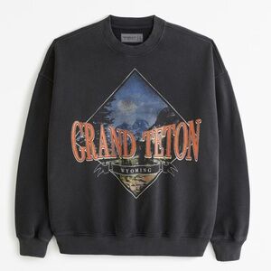 Abercrombie Graphic Sweatshirt Grand Teton size L